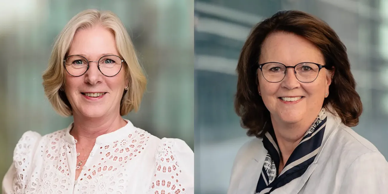 Lene Jønsson, daglig leder i SfS BA (t.v.) og Kari Mæland, programleder for IA Bransjeprogram bygg og anlegg.