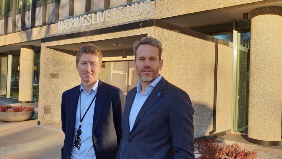 Eirik Utstumo og Thorkil H. Aschehoug er ansatt i BNLs arbeidsgvieravdeling. De hadde sine første arbeidsdager i BNL i dag.